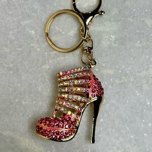 Rhinestone P-Valley Stiletto Bagcharm Keychain